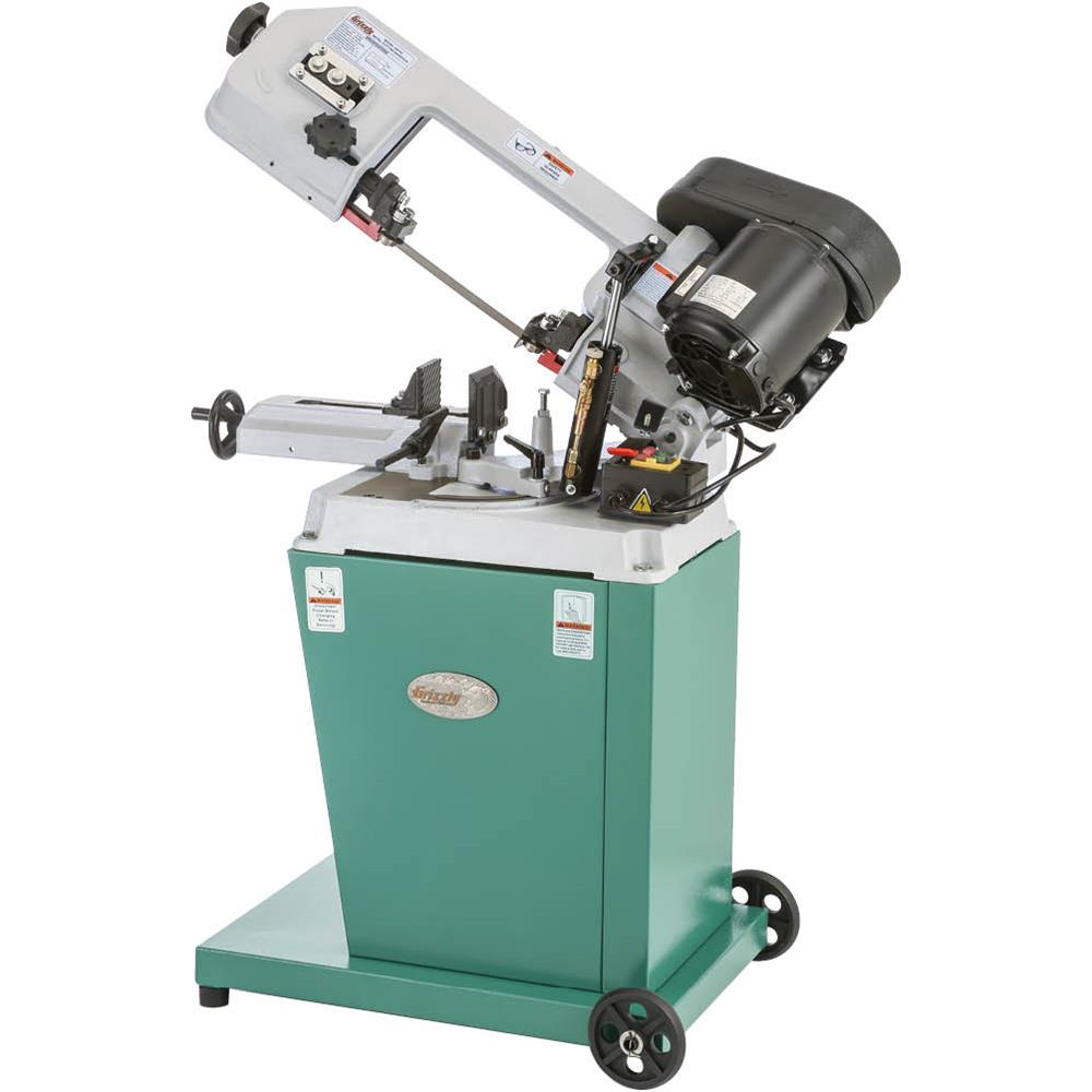 Grizzly, Grizzly G9742 110V 5 Inch x 6 1/2 Inch HP Metal-Cutting Bandsaw With Swivel Head