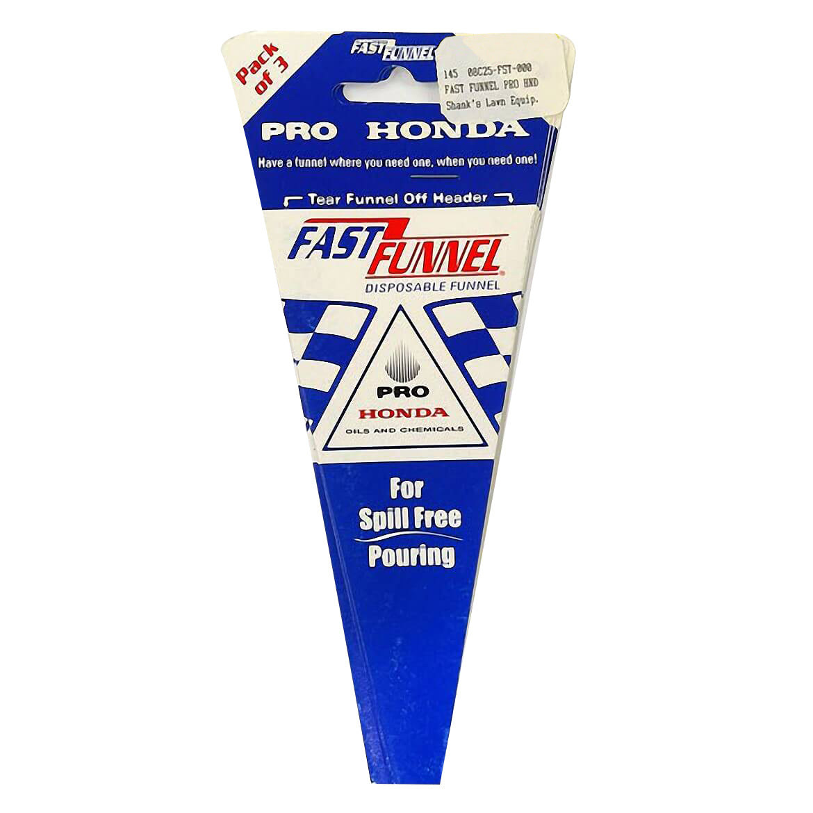 Honda, Honda 08C25-FST-000 Disposable Cardboard Flat Folding Pro Fast Funnel - 3pk