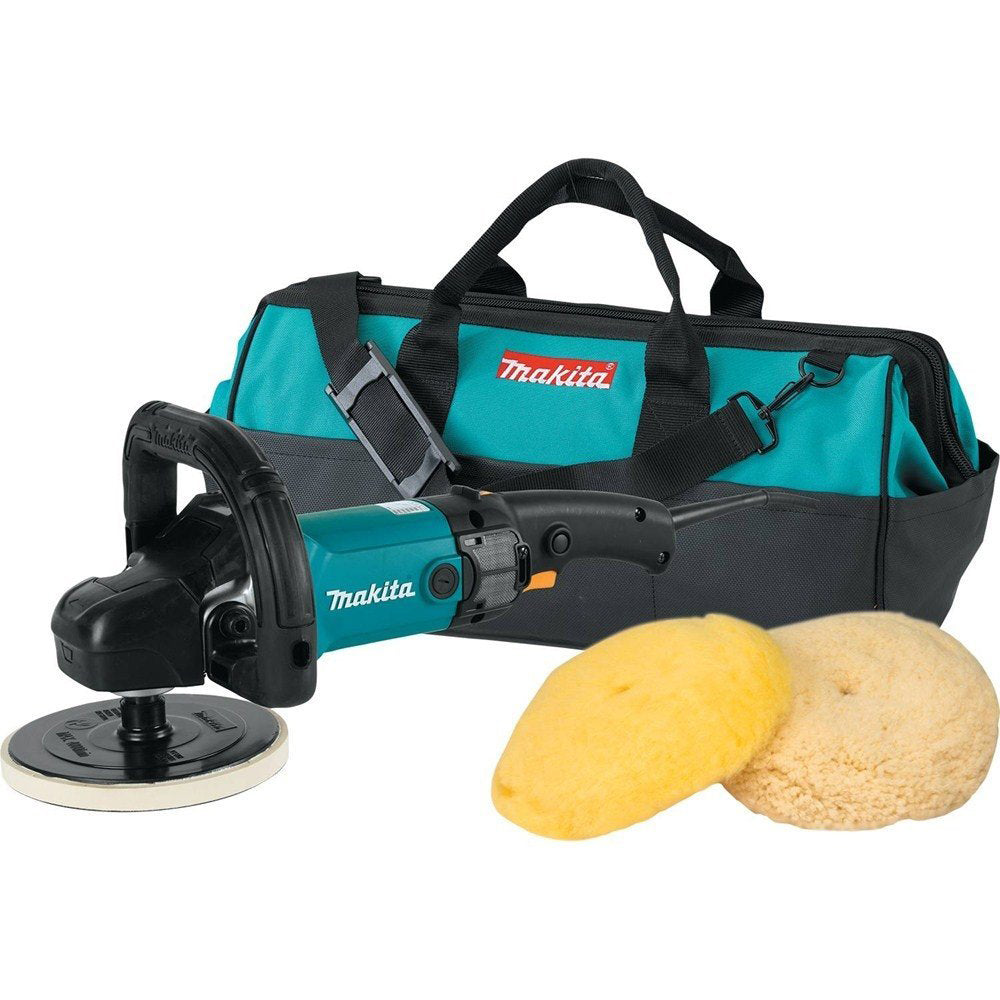 Makita, Makita 9237CX3 7 In Polisher Loop Handle with Wool Pads and Bag