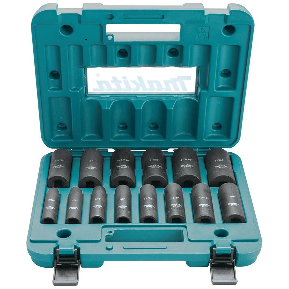 Makita, Makita A-96372 1/2-Inch Drive 6-Point 14-Pc. Deep Well Impact Socket Set