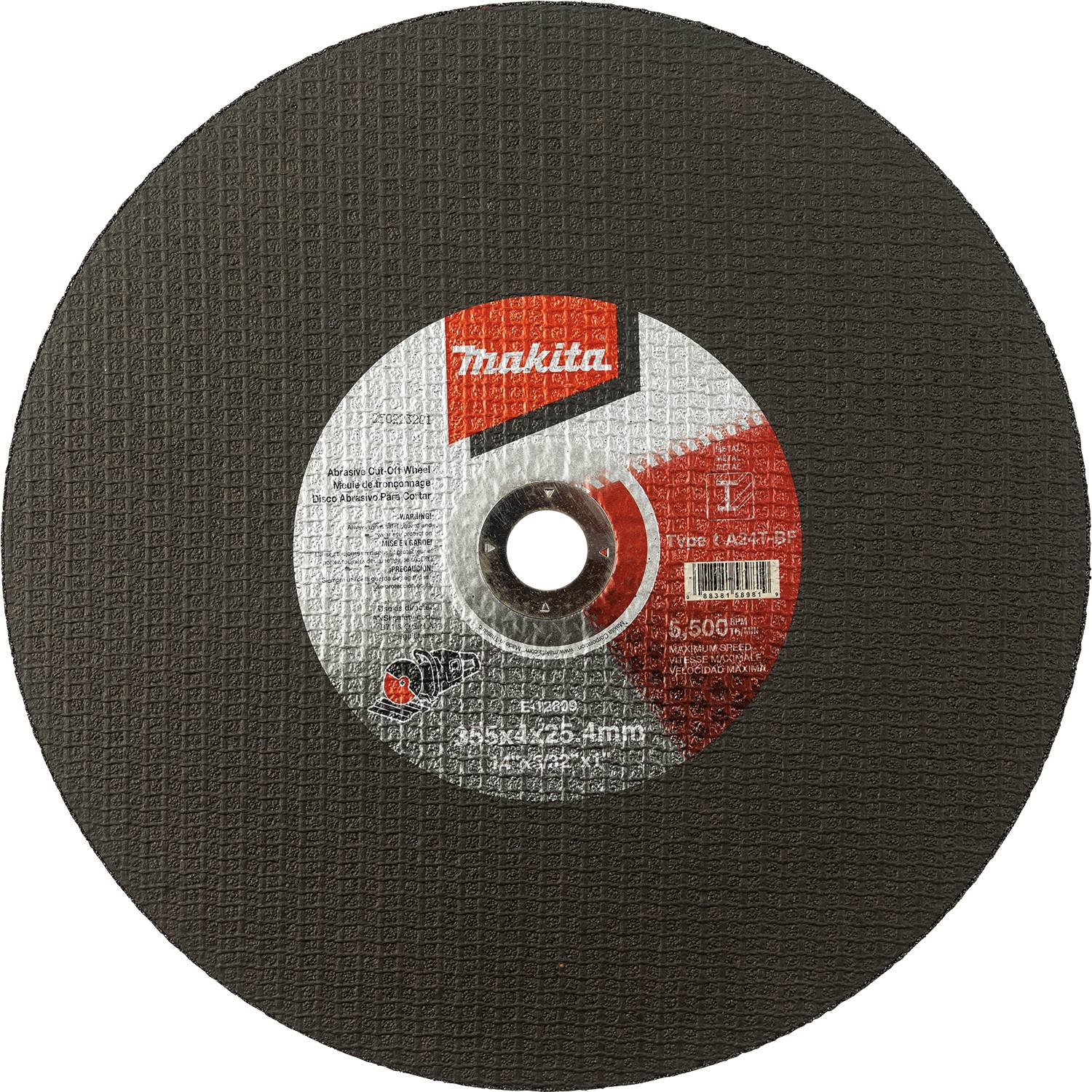 Makita, Makita E-12809-5 14" x 5/32" x 1" Abrasive Cut-Off Wheel - 5 PK