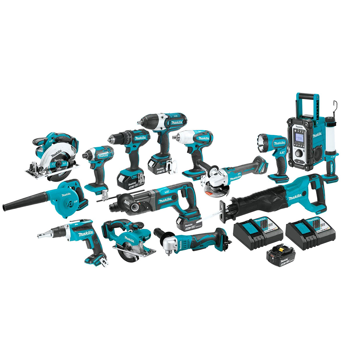 Makita, Makita XT1501 18-Volt 3.0Ah 15-Piece Lithium-Ion Power Tool Cordless Combo Kit