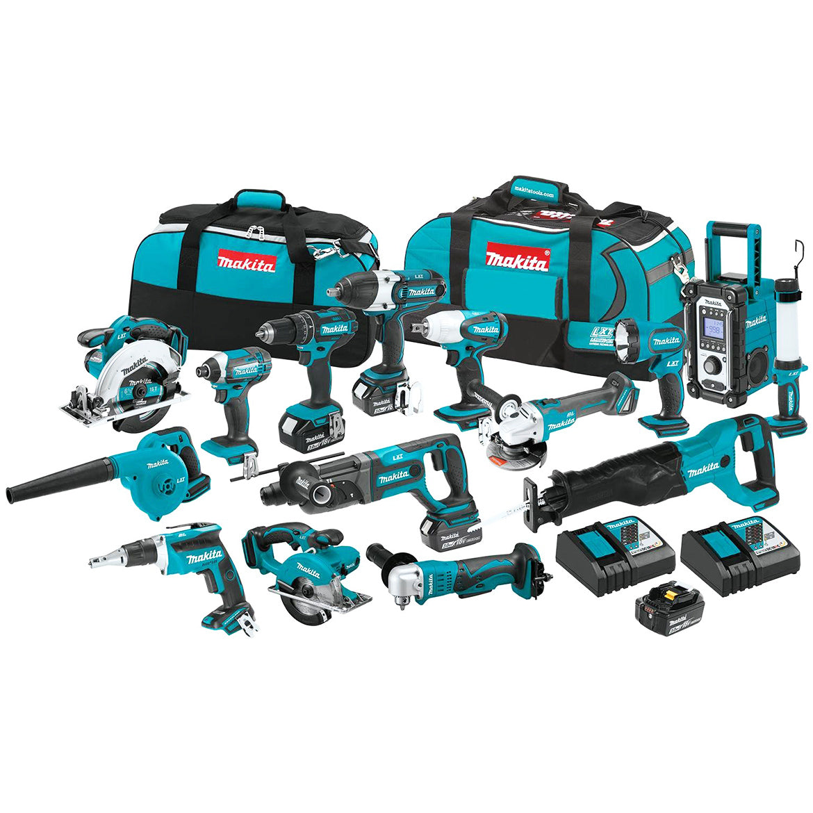 Makita, Makita XT1501 18-Volt 3.0Ah 15-Piece Lithium-Ion Power Tool Cordless Combo Kit