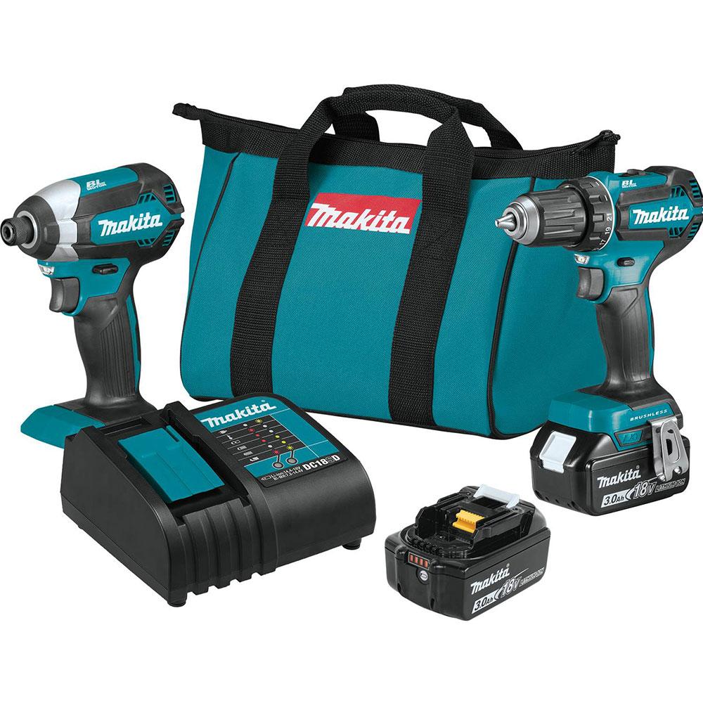 Makita, Makita XT281S 18 Volt 3.0Ah 2-Tool Brushless Cordless Driver Combo Kit