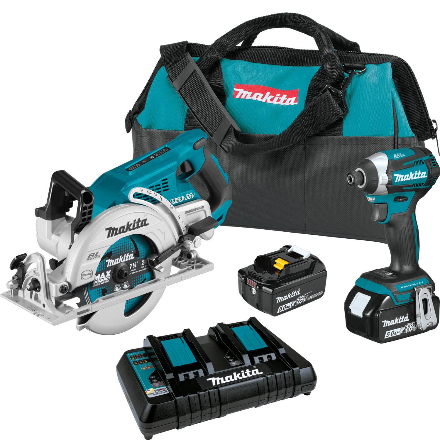 Makita, Makita XT295PT 18V LXT Lithium-Ion Brushless Cordless 2 Tool Combo Kit