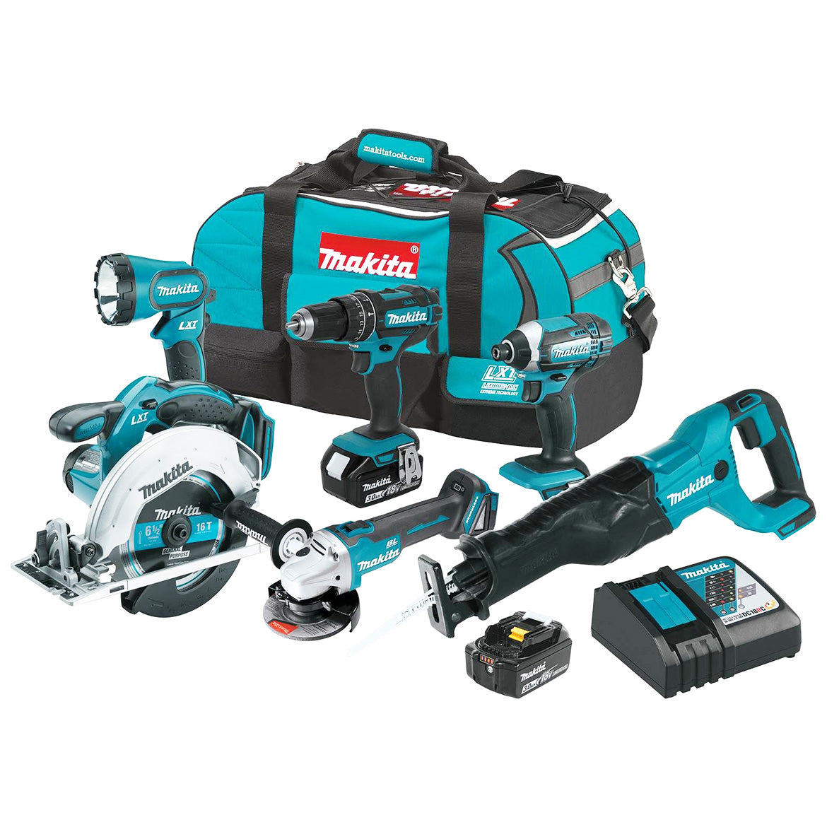 Makita, Makita XT610 18-Volt 3.0 Ah 2-Speed LXT Lithium-Ion Cordless Combo Kit - 6pc