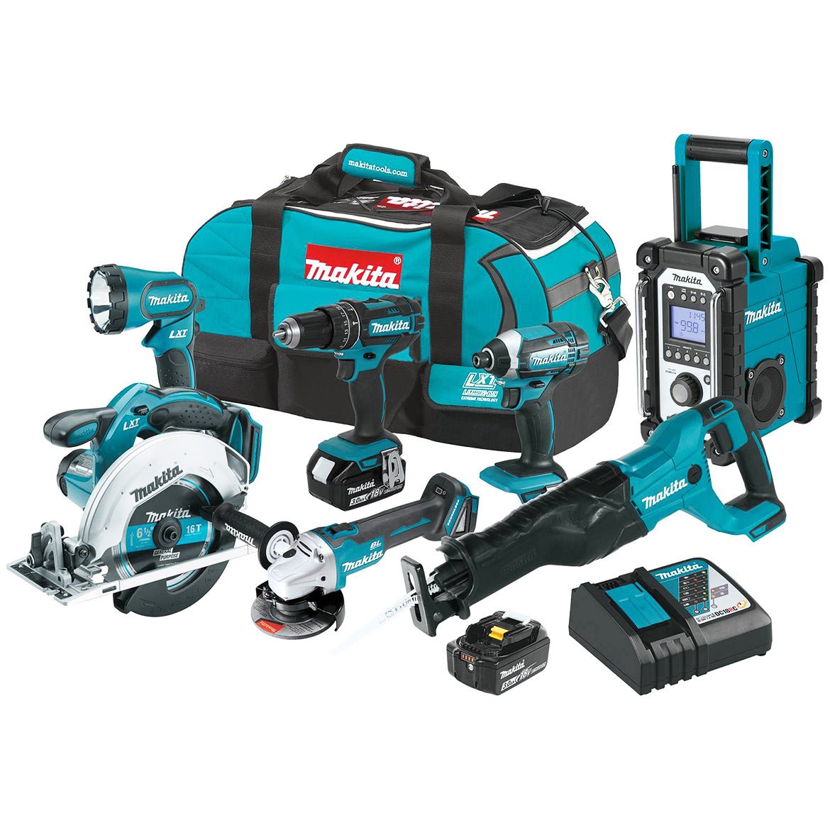 Makita, Makita XT704 18-Volt 7-Tool 3.0Ah LXT Cordles Drivers and Saws Combo Kit