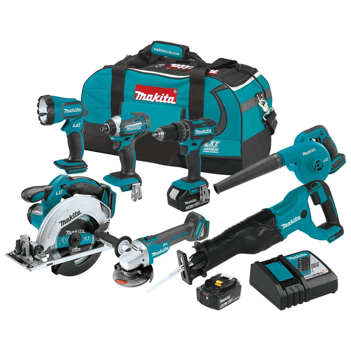 Makita, Makita XT706 18-Volt 7-Tool Lithium-Ion Cordless Power Tool Combo Kit