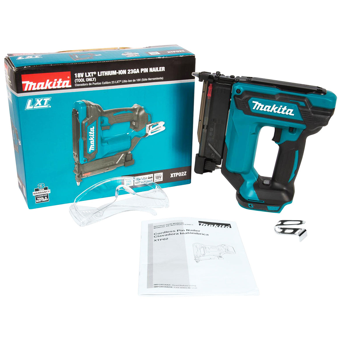 Makita, Makita XTP02Z 18-Volt 23-Gauge Lithium-Ion Cordless Pin Nailer - Bare Tool