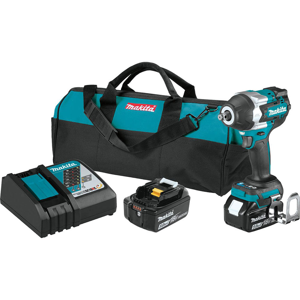 Makita, Makita XWT17T 18V LXT 1/2" Sq. Drive Li-Ion Brushless Cordless Impact Wrench Kit