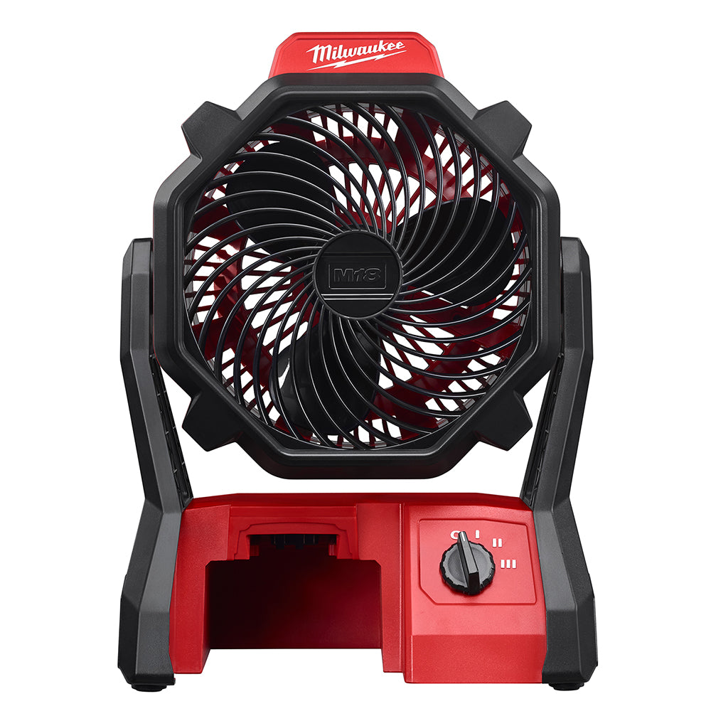 Milwaukee, Milwaukee 0886-20 M18 18V 2,350-Rpm Adjustable Jobsite Fan w/Adapter - Bare Tool