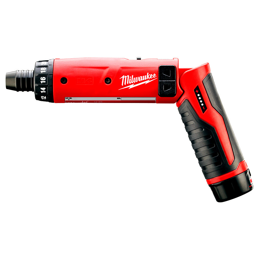 Milwaukee, Milwaukee 2101-22 M4 4V 1/4-Inch Hex Screwdriver w/ Batteries