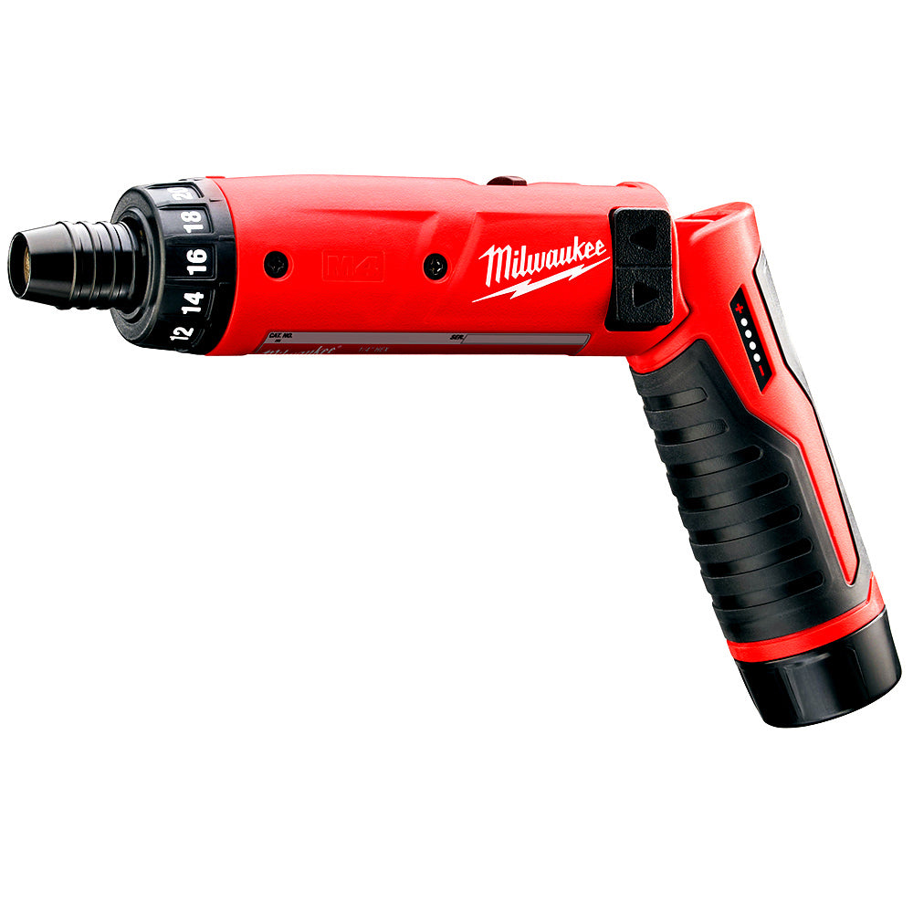 Milwaukee, Milwaukee 2101-22 M4 4V 1/4-Inch Hex Screwdriver w/ Batteries