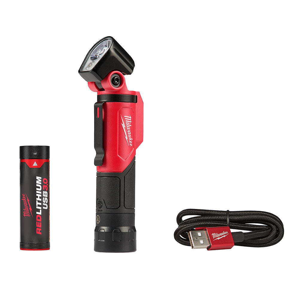 Milwaukee, Milwaukee 2113-21 500-Lumen Redlithium USB Rechargeable Pivoting Flashlight