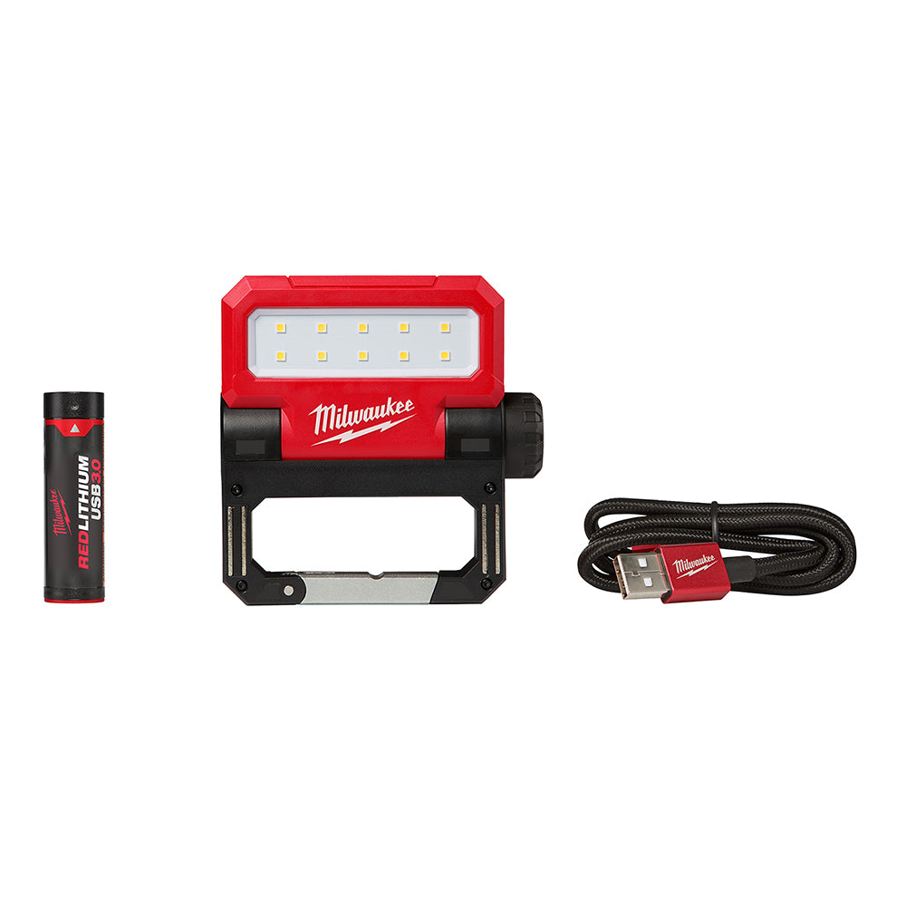 Milwaukee, Milwaukee 2114-21 550-Lumen USB Rechargeable Rover Pivoting Flood Light