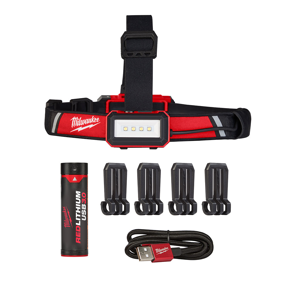 Milwaukee, Milwaukee 2115-21 USB Rechargeable Low-Profile Headlamp