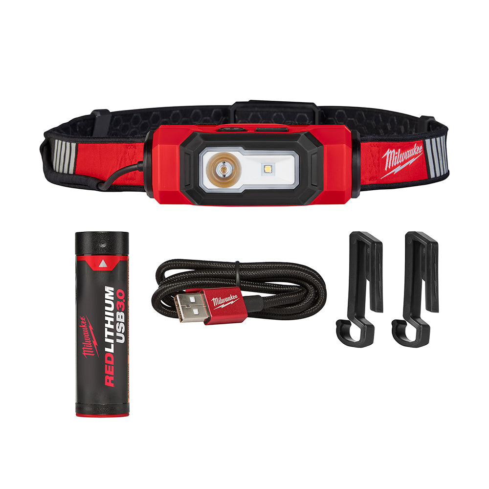 Milwaukee, Milwaukee 2116-21 600 Lumens LED USB Rechargeable BEACON Hard Hat Light