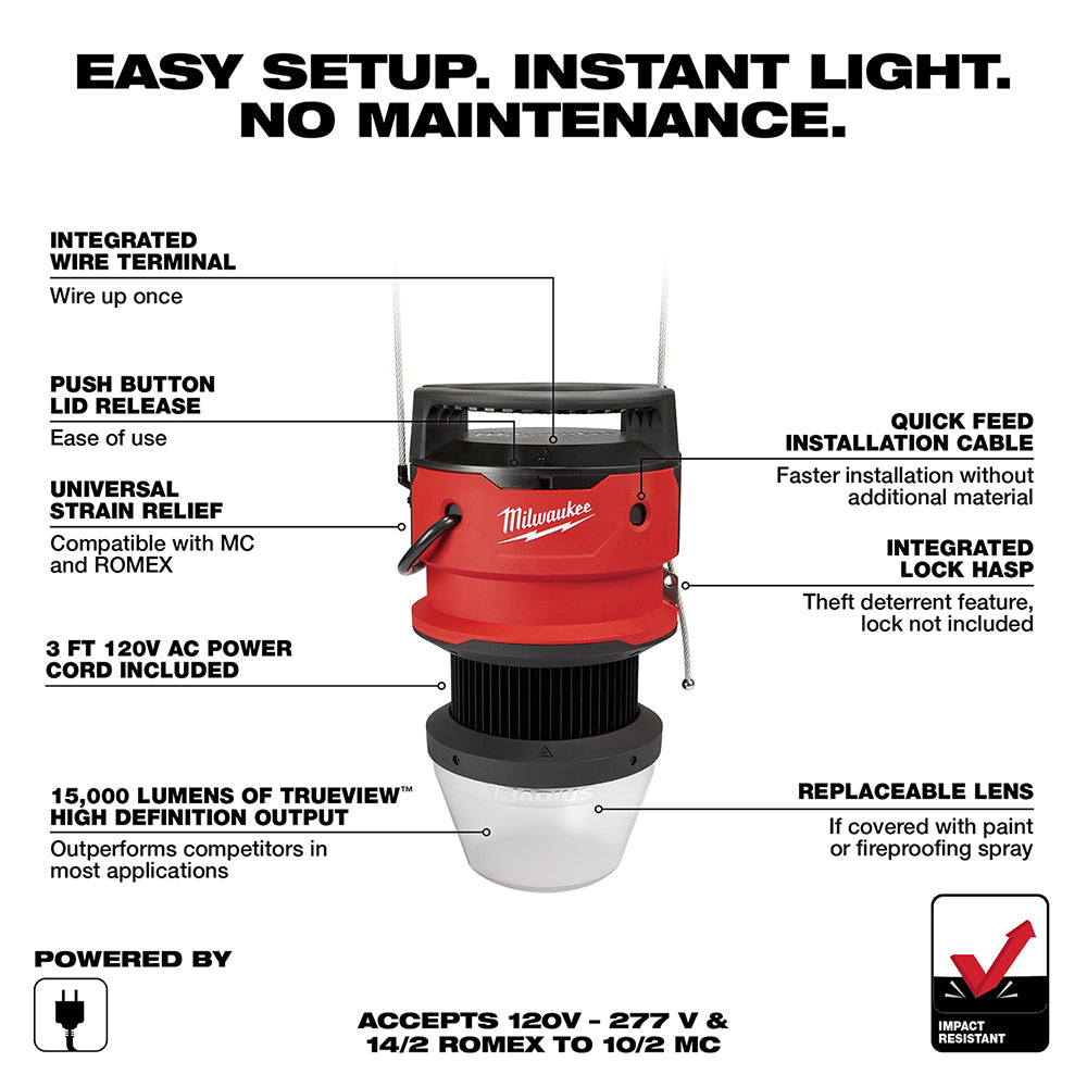 Milwaukee, Milwaukee 2156-AC Radius LED 130w Temporary Site Light