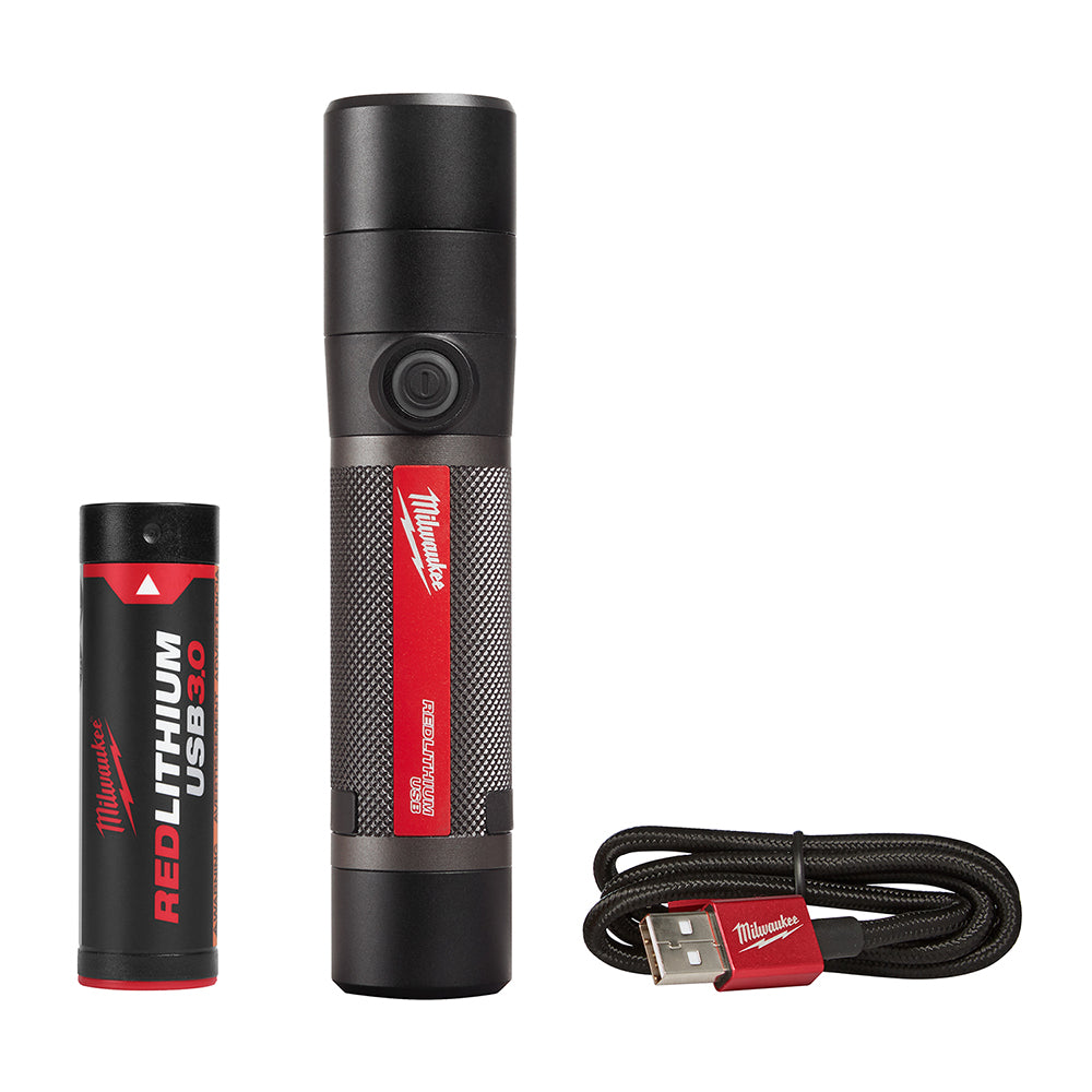 Milwaukee, Milwaukee 2160-21 800 Lumen USB Rechargeable LED Twist Focus Flashlight