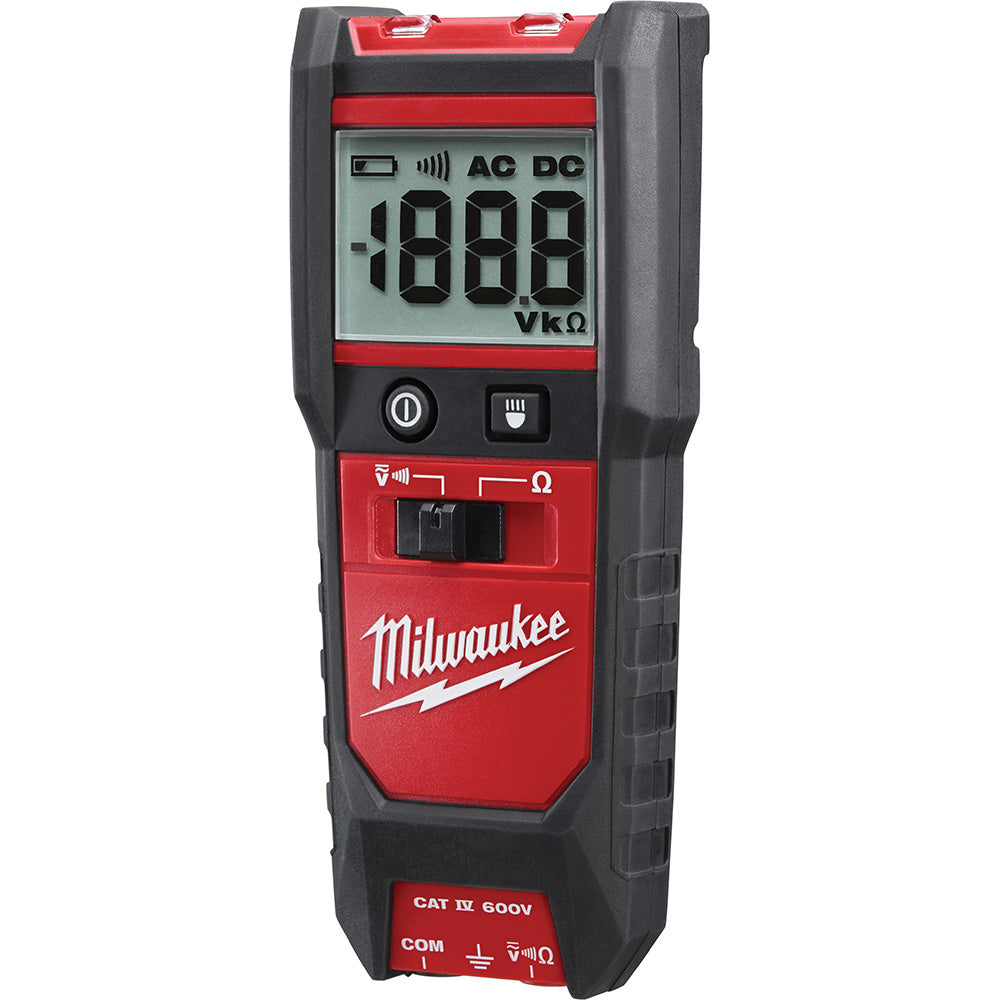 Milwaukee, Milwaukee 2213-20 600V Voltage/Continuity Digital Meter w/Resistance