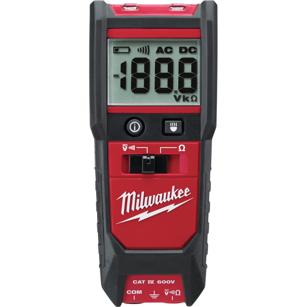 Milwaukee, Milwaukee 2213-20 600V Voltage/Continuity Digital Meter w/Resistance