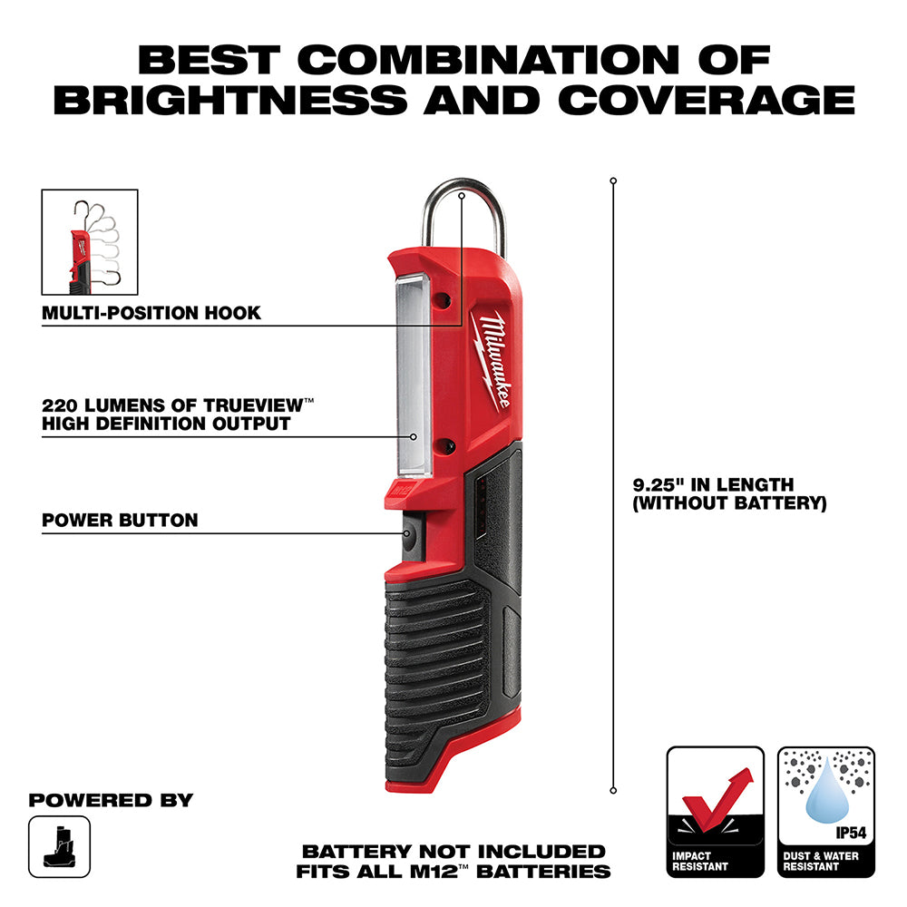 Milwaukee, Milwaukee 2351-20 M12 12V Led Stick Light - Bare Tool