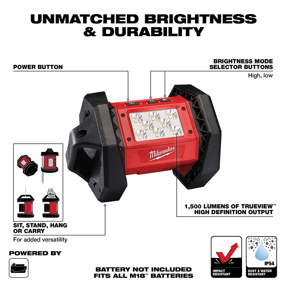 Milwaukee, Milwaukee 2361-20 M18 18V Led Flood Light - Bare Tool