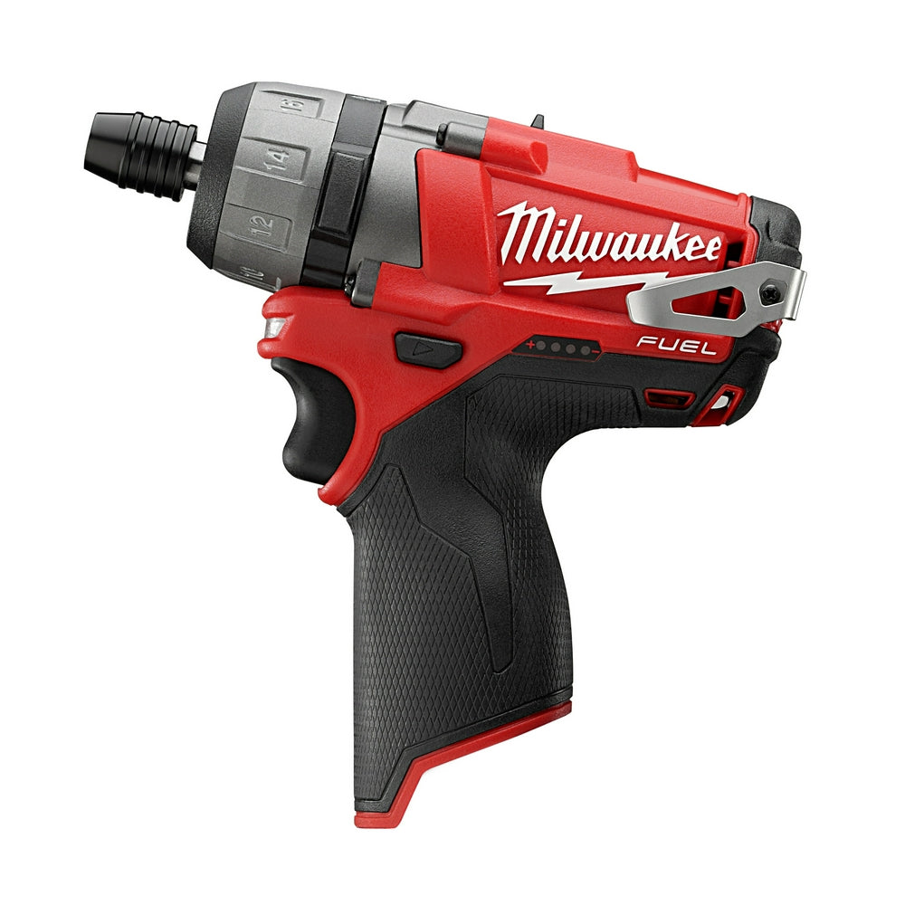 Milwaukee, Milwaukee 2402-20 M12 FUEL 12V 1/4" Hex 2-Speed Screwdriver w/Clip - Bare Tool