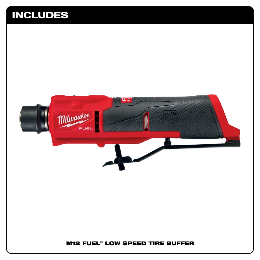 Milwaukee, Milwaukee 2409-20 M12 FUEL 12V Brushless Li-Ion Low Speed Tire Buffer -Bare Tool