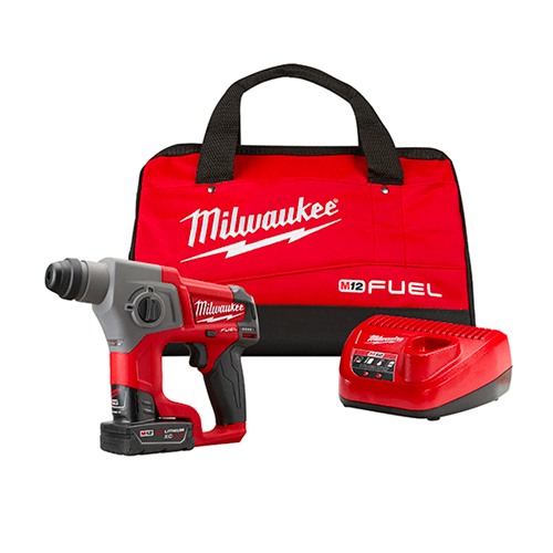 Milwaukee, Milwaukee 2416-21XC M12 FUEL 12V 5/8-Inch 4.0Ah SDS-Plus Rotary Hammer Kit