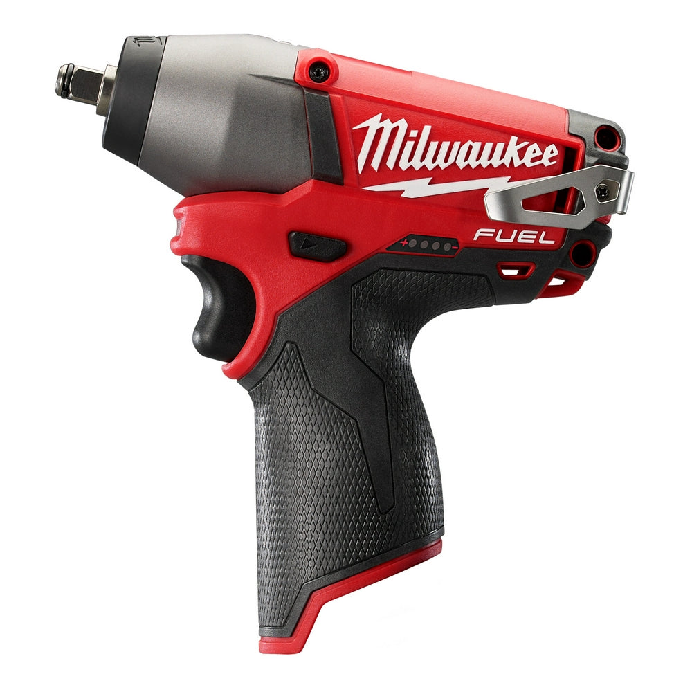 Milwaukee, Milwaukee 2454-20 M12 FUEL 12V 3/8" Impact Wrench w/ Belt Clip - Bare Tool