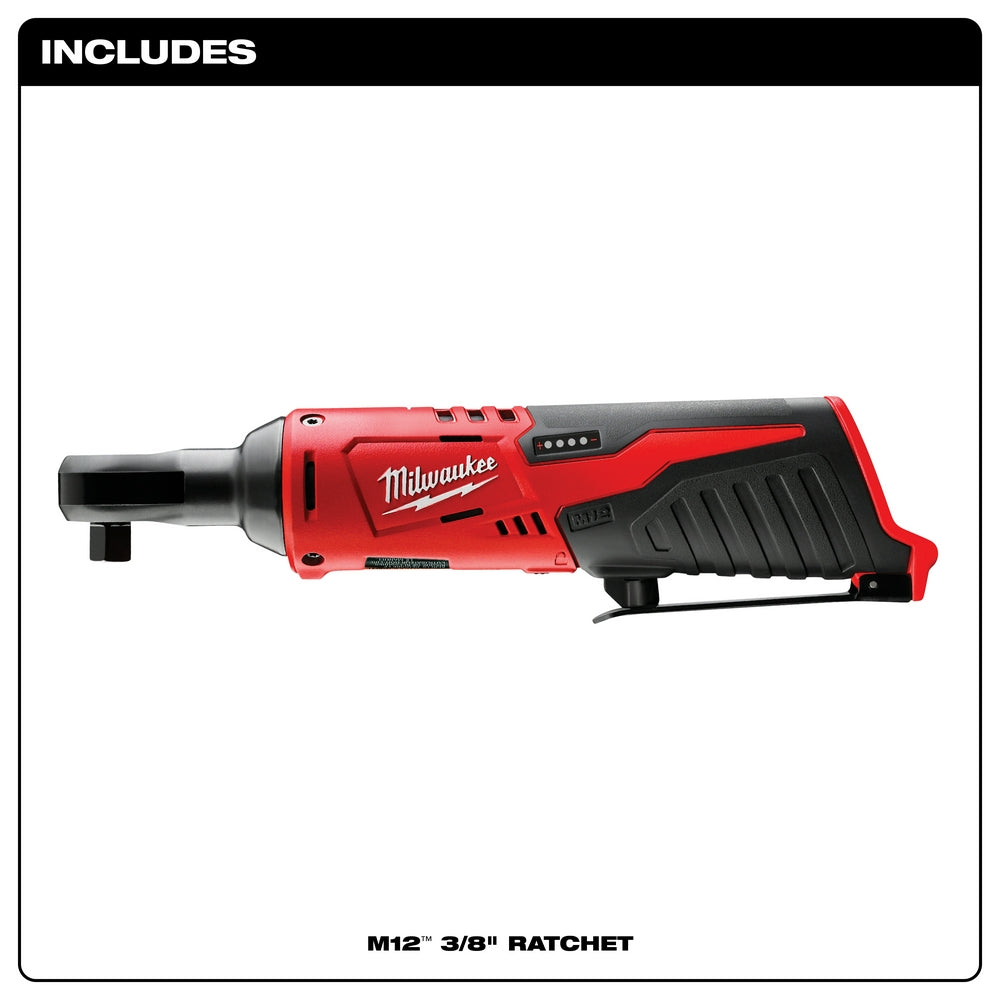 Milwaukee, Milwaukee 2457-20 M12 12V 3/8-Inch Ratchet - Bare Tool