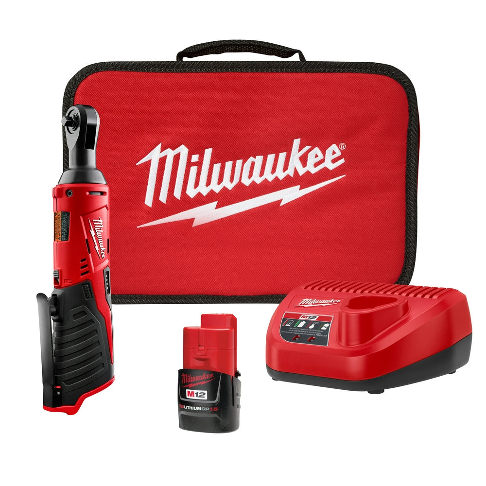 Milwaukee, Milwaukee 2457-21 M12 12V 3/8" Lithium Ion Ratchet Kit