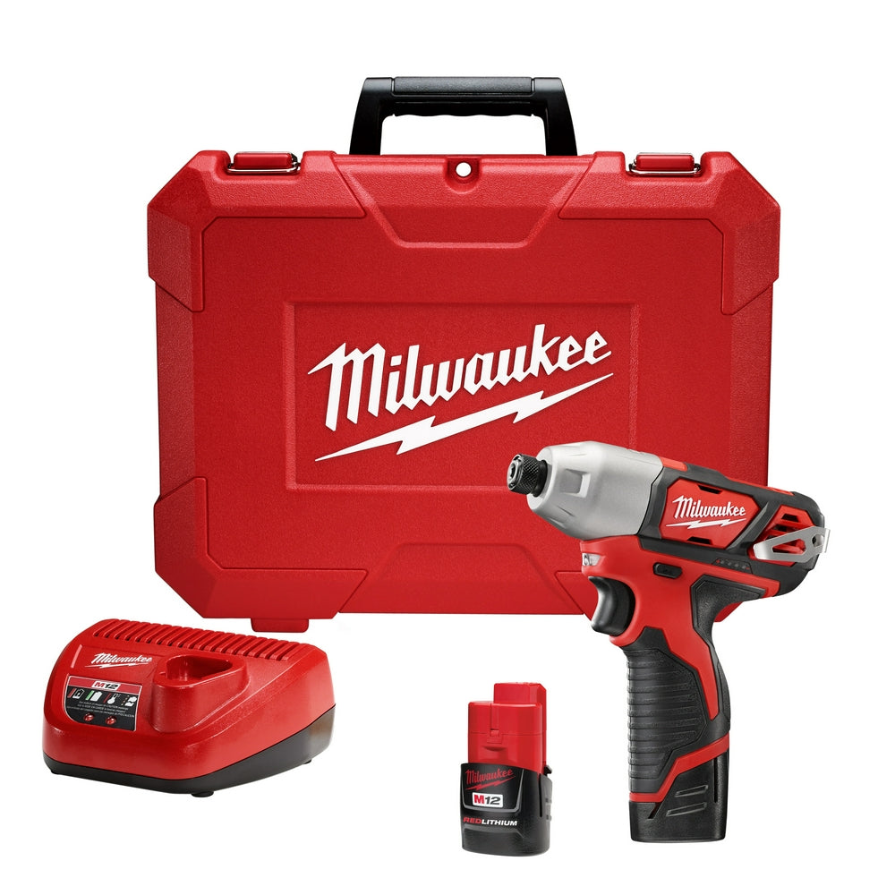 Milwaukee, Milwaukee 2462-22 M12 12V 1/4-Inch Hex Impact Driver Kit