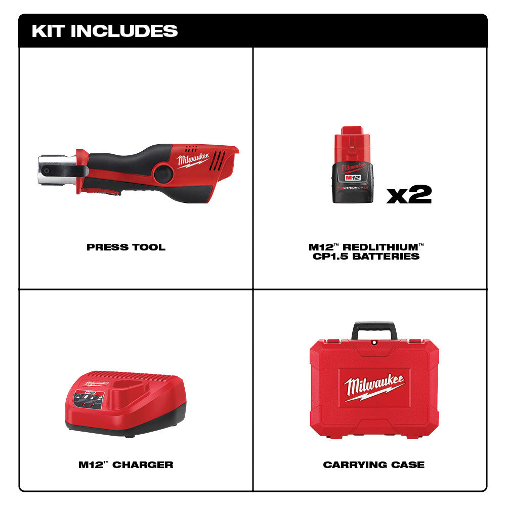 Milwaukee, Milwaukee 2473-20 M12 12V FORCE LOGIC Cordless Press Tool - Bare Tool